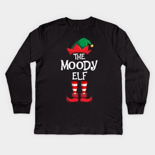 Moody Elf Matching Family Christmas Kids Long Sleeve T-Shirt